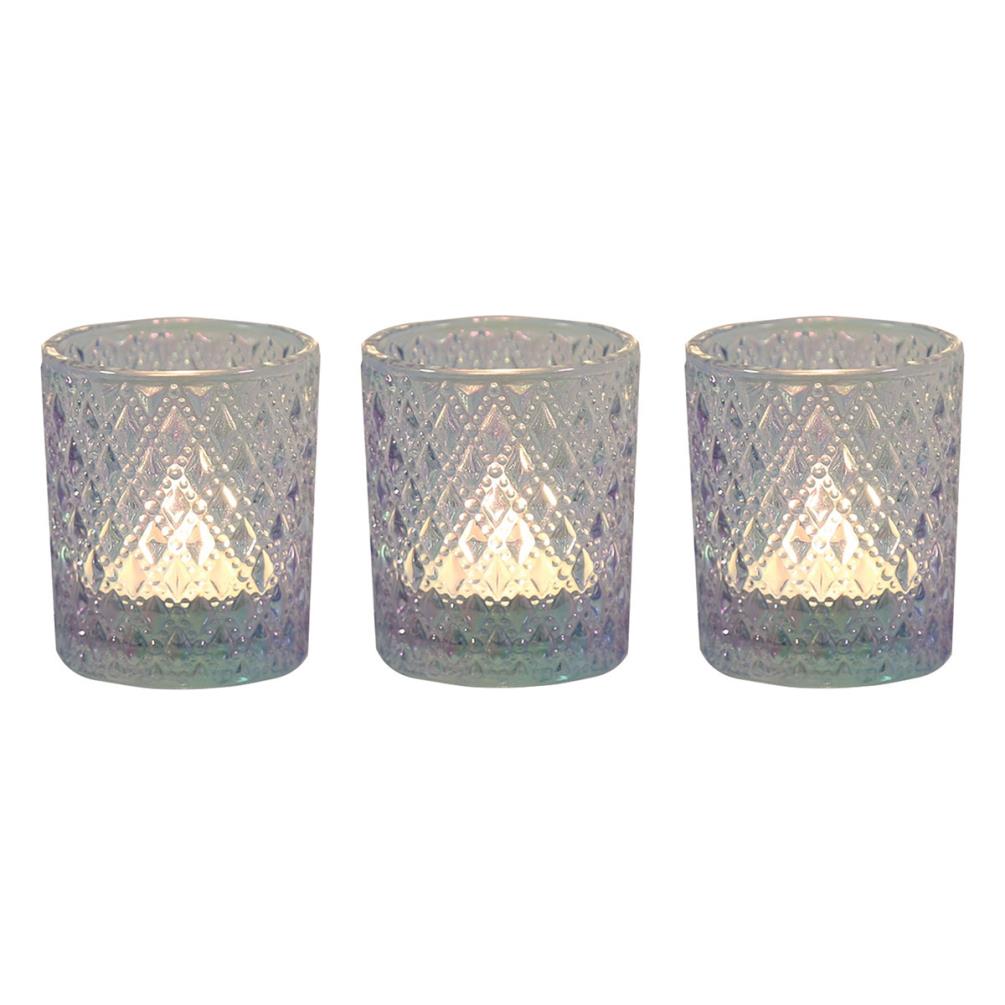 Aroma Blue Lustre 3 Tealight & Votive Holder Set Extra Image 1